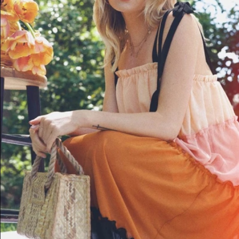 Dare to Stare Maxi Dress w/ adjustable tie straps